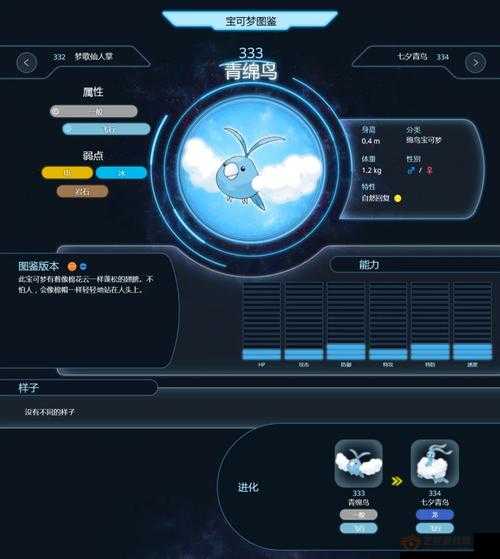 口袋妖怪重制版，七夕青鸟全面解析 属性技能大揭秘